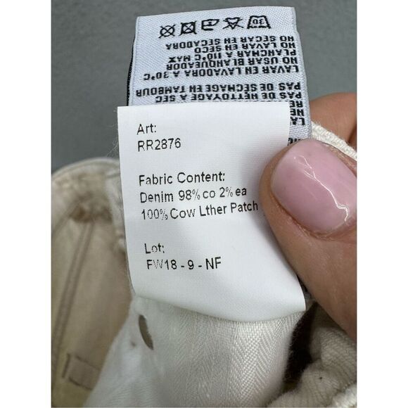R13 Women’s Kick Fit Flare Jeans in Kent Ecru Cream Size 25 - Picture 10 of 15